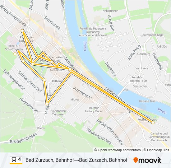 4 Bus Line Map