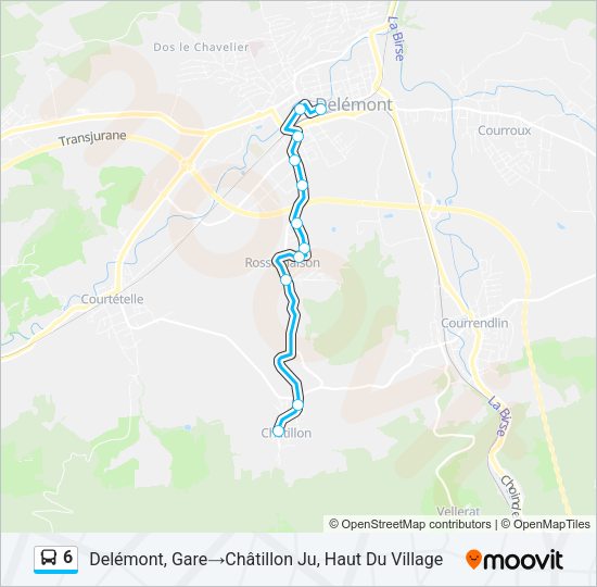 6 Bus Line Map