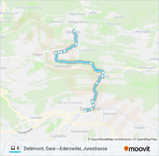 6 Bus Line Map