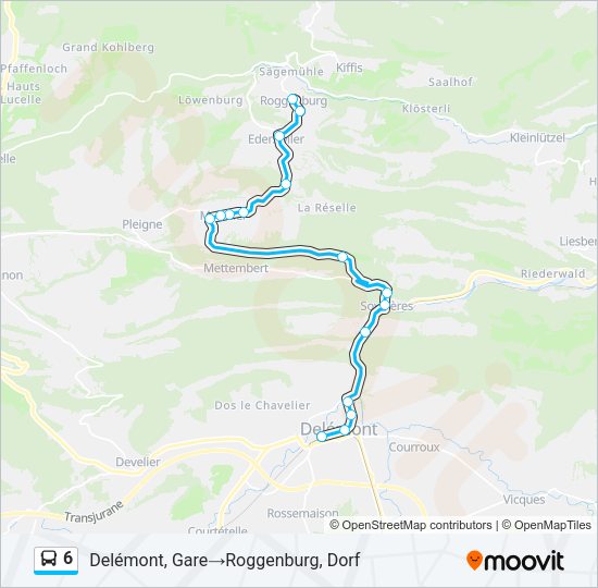 6 Bus Line Map