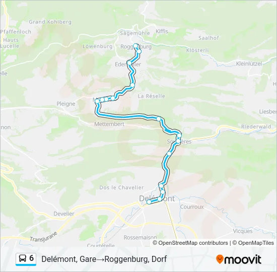 6 Bus Line Map