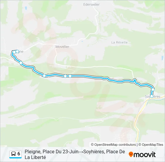 6 Bus Line Map