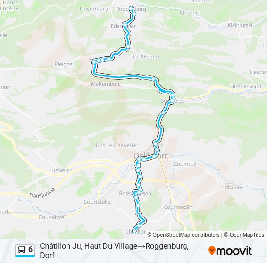 6 Bus Line Map
