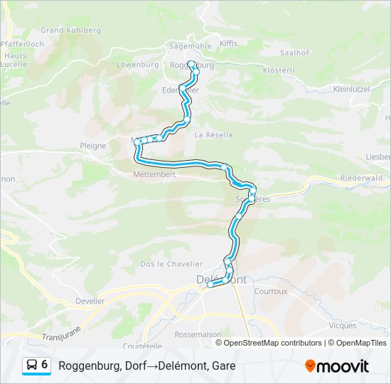 6 Bus Line Map