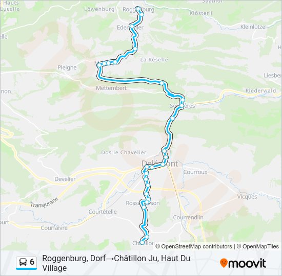 6 Bus Line Map