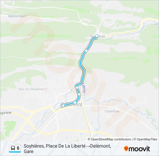6 Bus Line Map