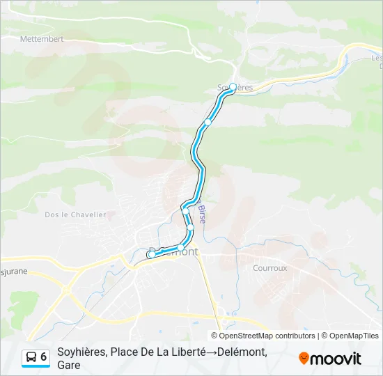 6 Bus Line Map