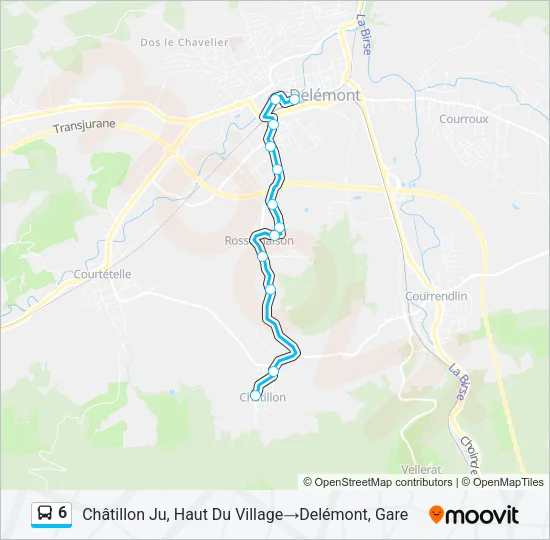 6 Bus Line Map