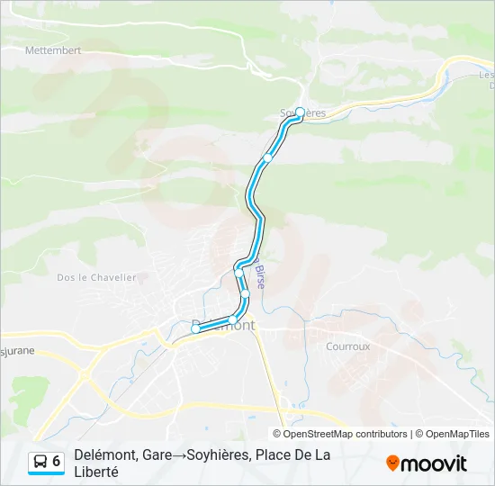 6 Bus Line Map