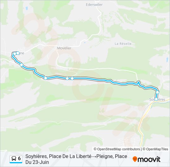 6 Bus Line Map