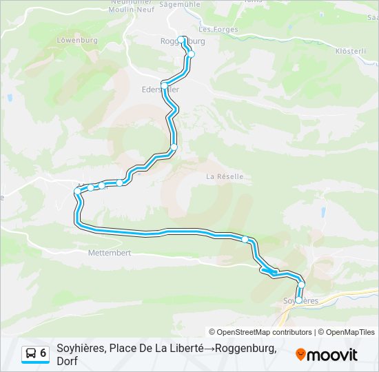 6 Bus Line Map