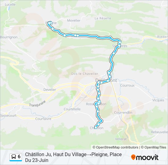 6 Bus Line Map