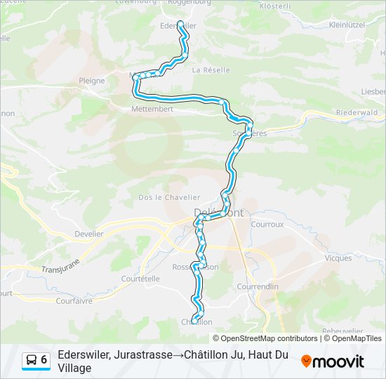 6 Bus Line Map