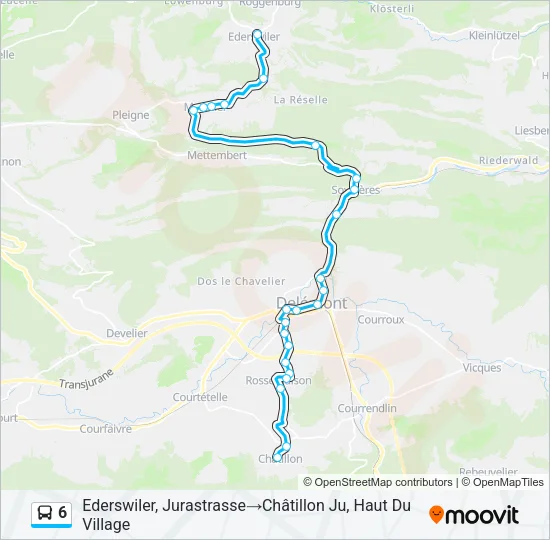 6 Bus Line Map