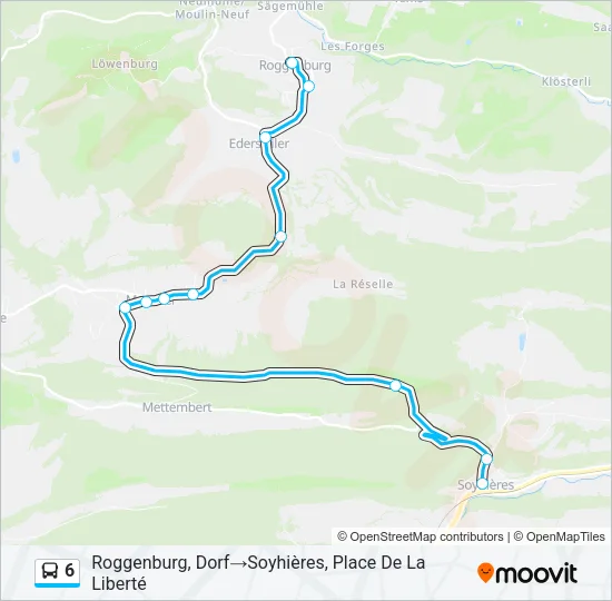 6 Bus Line Map