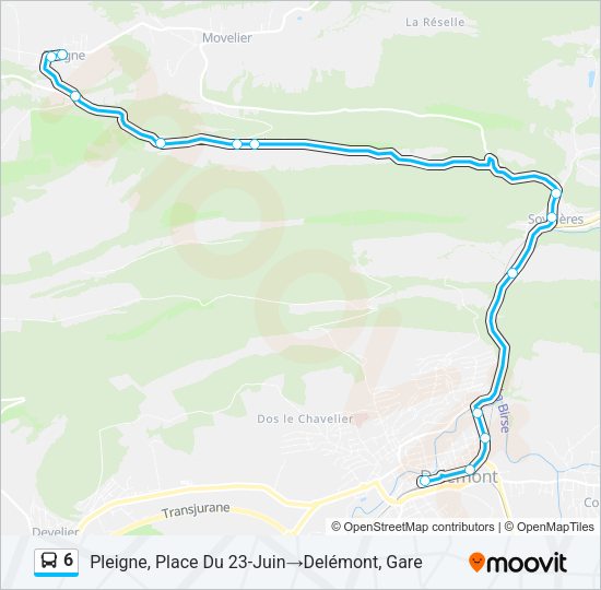 6 Bus Line Map