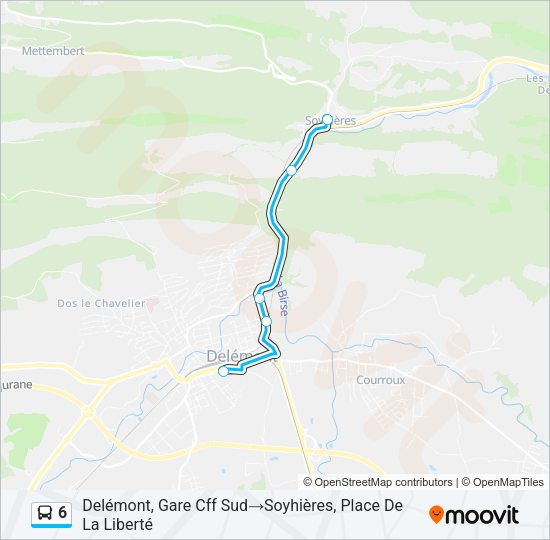 6 Bus Line Map