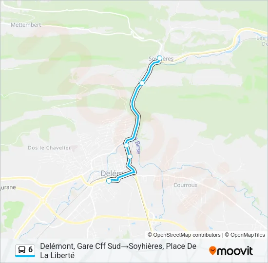 6 Bus Line Map