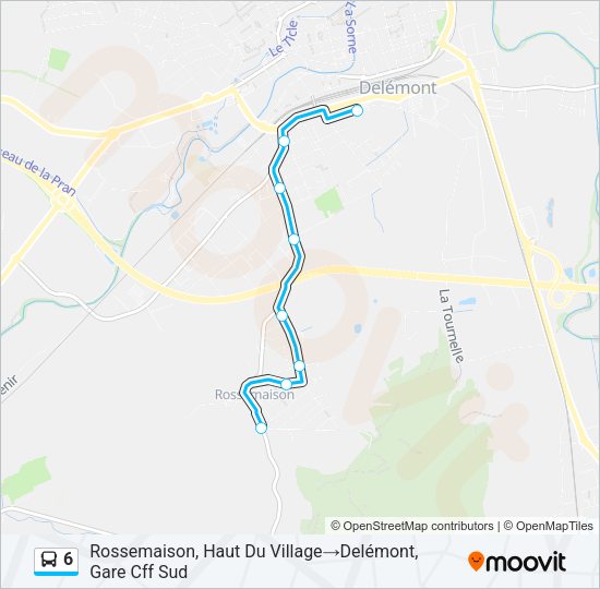 6 Bus Line Map