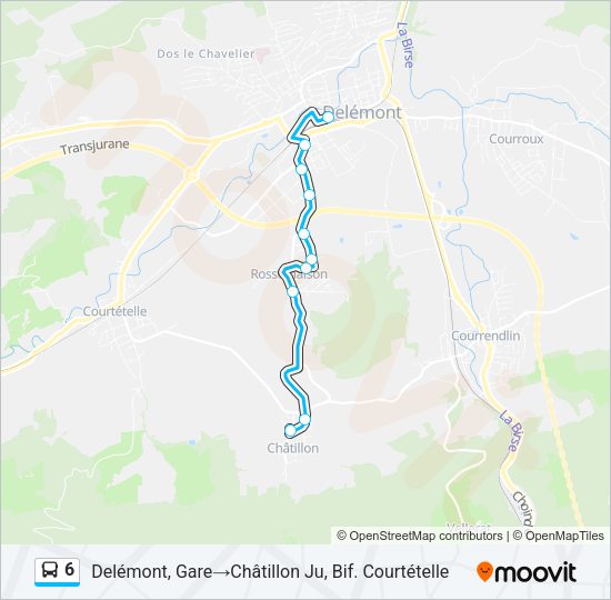 6 Bus Line Map