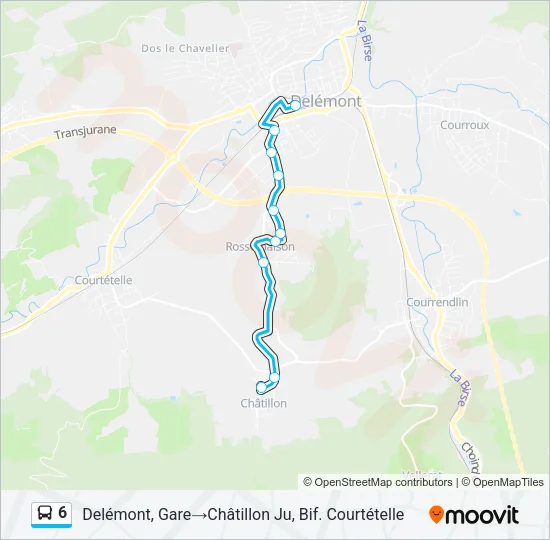 6 Bus Line Map