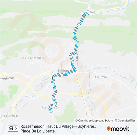 6 Bus Line Map
