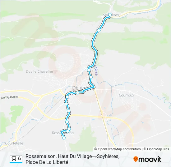 6 Bus Line Map