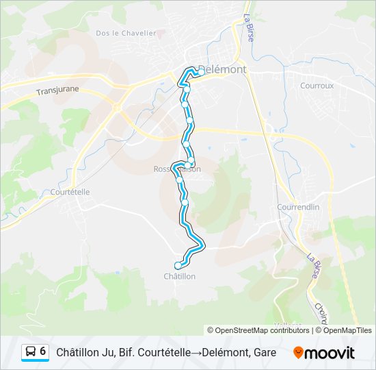 6 Bus Line Map