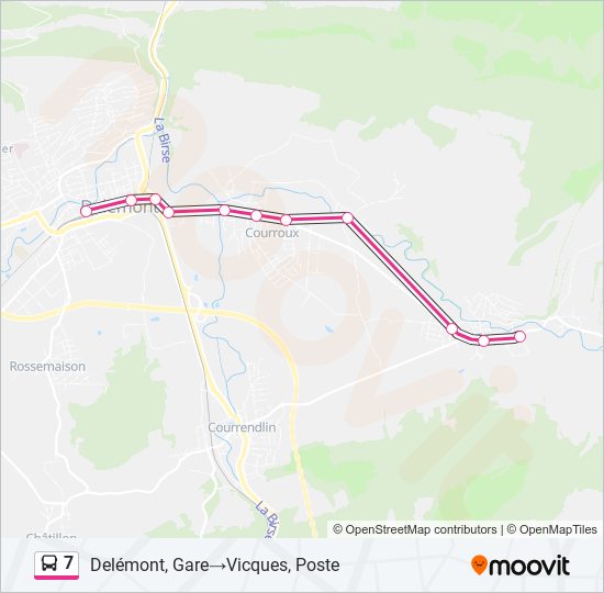 Plan de la ligne 7 de bus