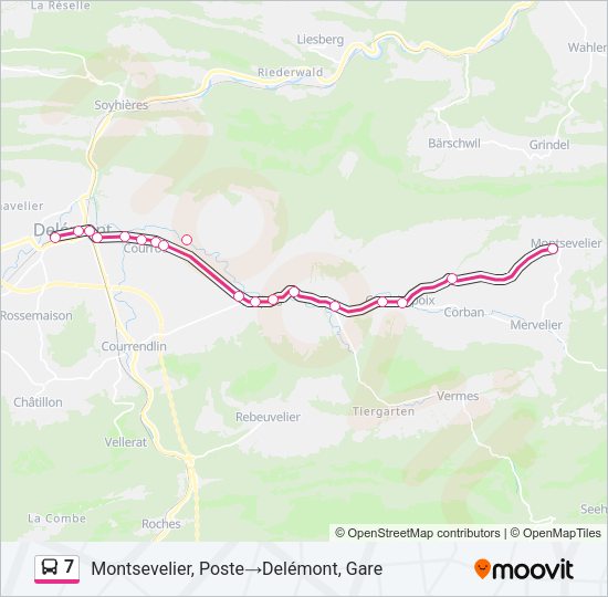 7 Bus Line Map