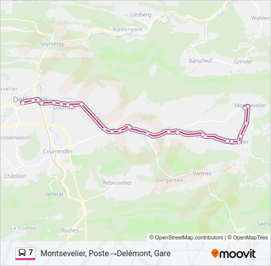 7 Bus Line Map