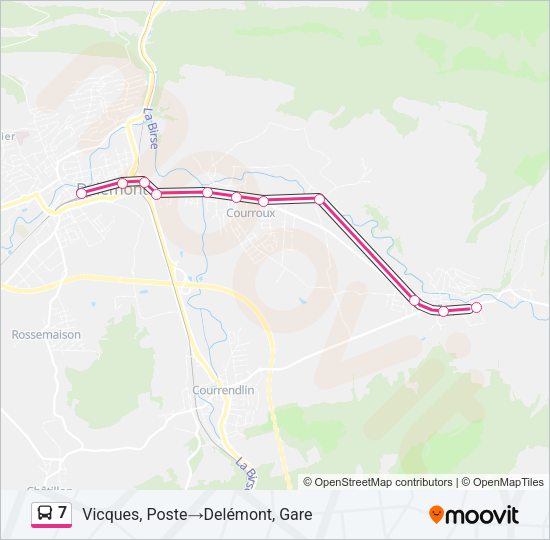 7 Bus Line Map