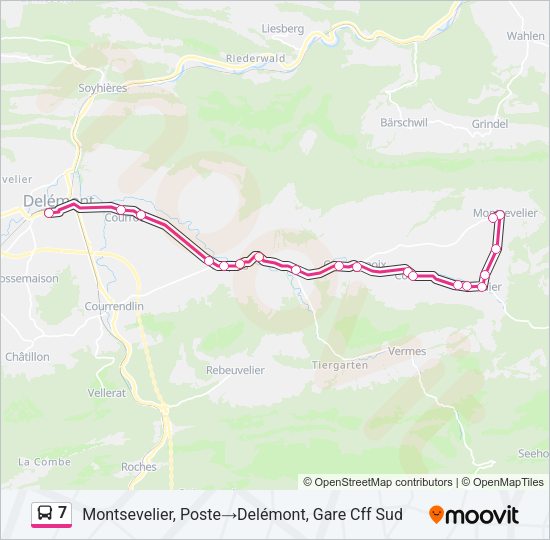 7 Bus Line Map