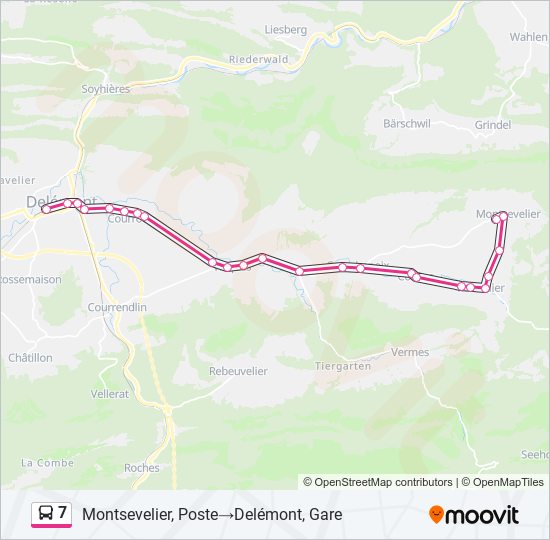 7 bus Line Map