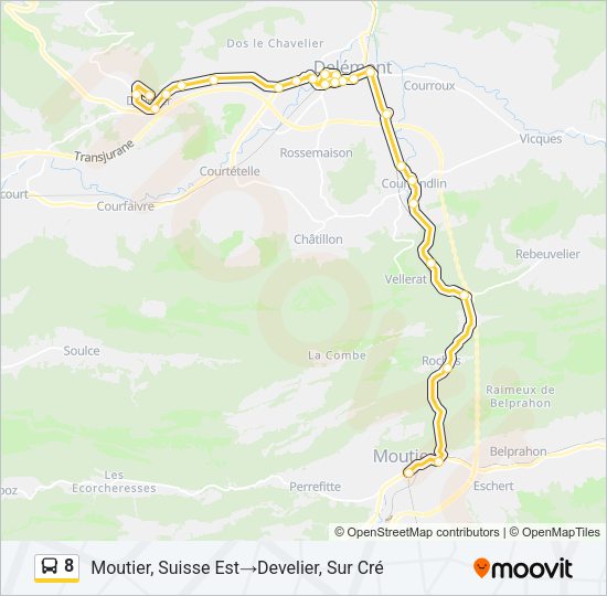 8 Bus Line Map