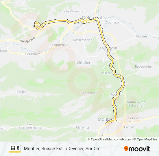 8 Bus Line Map