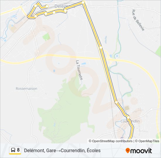 8 Bus Line Map