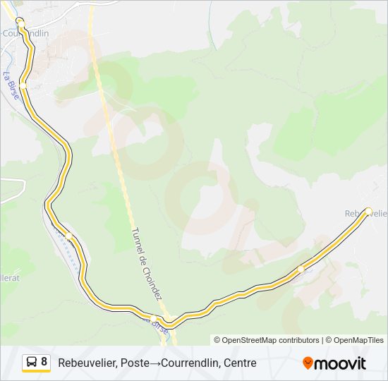 8 Bus Line Map