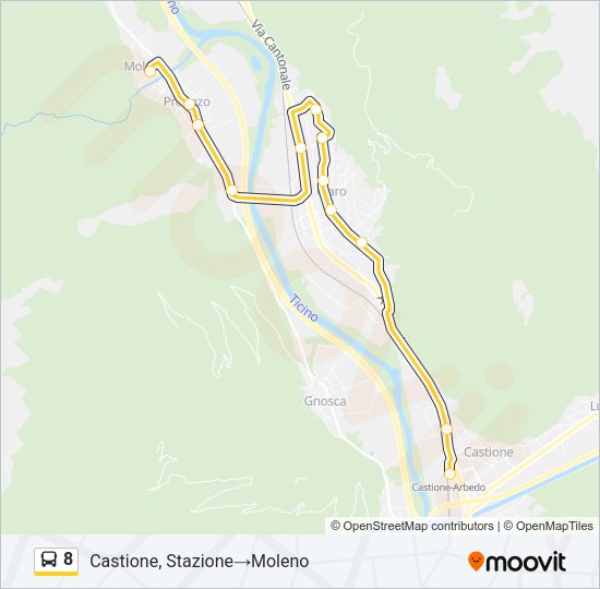 8 Bus Line Map