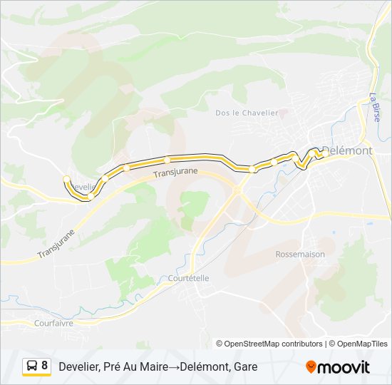 8 Bus Line Map