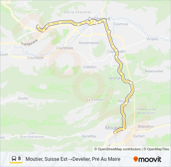8 Bus Line Map