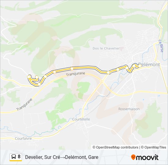 8 Bus Line Map