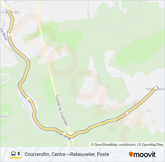 8 Bus Line Map