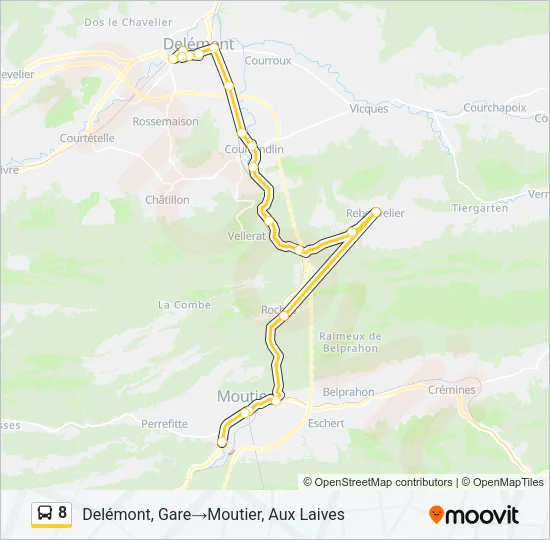 8 Bus Line Map