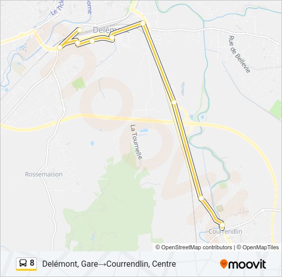 8 Bus Line Map