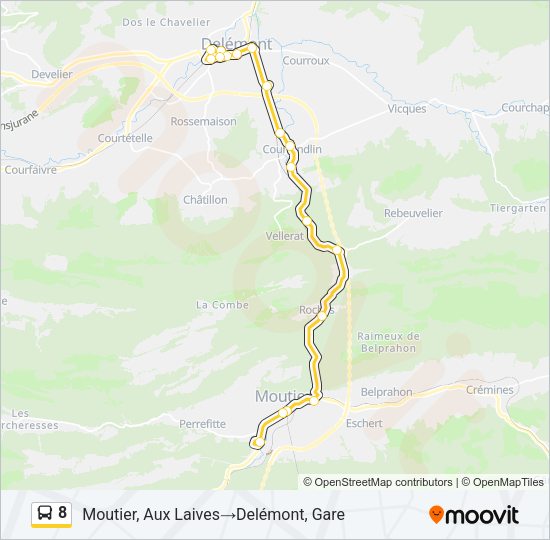 8 Bus Line Map