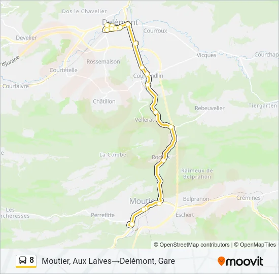 8 Bus Line Map