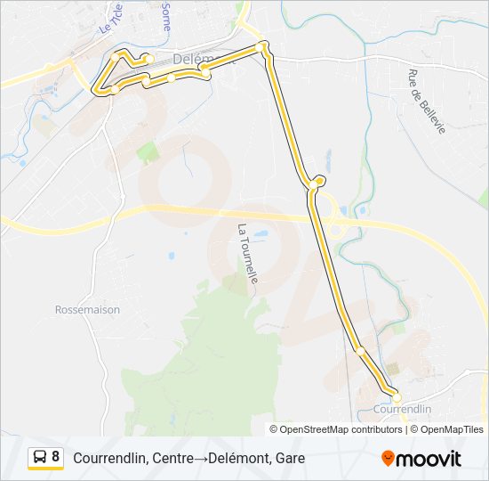 8 Bus Line Map