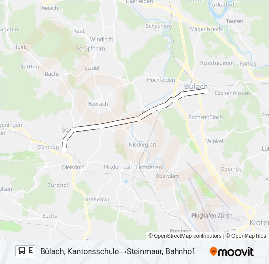 E Bus Line Map