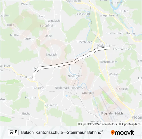 E Bus Line Map